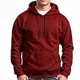 Moletom Liso Blusa De Frio Moletom Masculino Feminino Abrigo Canguru Com Capuz Unissex BR Alfa M Regular Regular Bordô 