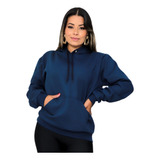 Moletom Liso Flanelado Feminino Blusa De