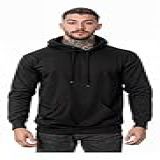 Moletom Liso Masculino Flanelado Blusa De Frio Com Capuz Casaco Sem Estampa BR Alfa GG Regular Regular Preto 