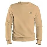 Moletom Masculino Algodão Flanelado Blusa De Frio Casaco Unissex BR Alfa M Regular Regular BEGE 