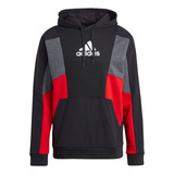 Moletom Masculino Blusa De Frio adidas Logo Colorblock Capuz