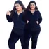 Moletom Plus Size Conjunto Feminino Calça E Blusa De Frio