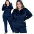 Moletom Plus Size Conjunto Mulher Blusa Casaquinho E Calca