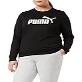 Moletom Puma ESS Logo Crew TR Feminino Preto