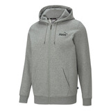 Moletom Puma Ess Logo Small Fz Hoodie Fleece Masculino