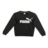 Moletom Puma Essential Big Logo Crew FL Juvenil Preto
