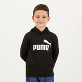 Moletom Puma Essential Logo Juvenil Preto