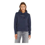 Moletom Tommy Jeans Serif Linear Azul