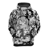 Moletom Upcycling Hentai Ahegao Anime Ecchi Manga Gy 3d