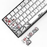 MOLGRIA Conjunto De 80 Teclas Plum Blossoms PBT Cherry Profile Deutsch Para Teclado Mecânico 60 75 Cherry MX Switch Alemão Layout ANSI ISO
