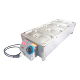 Molheira Elétrica 4 Cubas Inox Tampa Estampada 10kg Hot dog