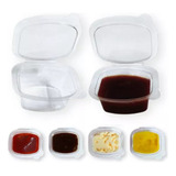 Molheira Para Shoyu Pequena 1000un 30ml Pote C Tampa Molho