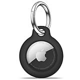 MOLOSLEEVE Porta Airtag Capa Com Chaveiro Chaveiro Antiarranhões Airtags Para Apple Air Tags Acessórios De Airtag Para Rastreador De Itens GPS Preto