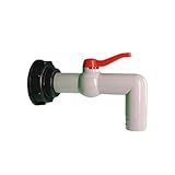 Mona43Henry Tanque IBC S60X6 Conector Rosca Para Válvula Substituição Drenagem Para Conector Mangueira Conector Plástico Torneira Jardim Tanque Armazenamento Mangueira Encaixe Peças Engenhosas