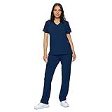Monarch Uniforms Conjuntos De Uniformes Regulares E Pequenos Uniformes Elásticos Para Mulheres Conjunto De Blusa E Calça De Uniforme P Azul Marinho S