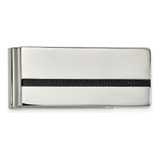 Money Clip Chisel Em Aço Inoxidável Polido Com Fibra De Carb