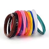 Moniel 10 Pcs 1 75mm PCL Filamento Material Eco Friendly Recarga 3D Filament Recarga Premium Conjunto De 10 Para TECBOSS Impressora Caneta Impressora 3D Cada Cor 5m