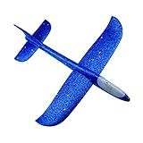 Moniss Aviões De Planador Voador Com Flash LED Luz 18 9 Modo De Vôo De Espuma Jogando Avião Acrobático Ao Ar Livre Esporte Jogo Brinquedos Presentes Para Crianças 3 4 5 6 Menino De 7 Anos Azul
