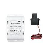 Moniss Tuya ZigBee Medidor De Energia Monofásico Bidirecional Inteligente Sistema Solar Fotovoltaico Medidor De Monitoramento De Consumo De Produção De Energia Transformador Monitor