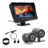 Monitor Automotivo Tela 4 3 Lcd Câmera Ré Kit 4 Unidades