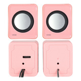 Monitor Caixa De Som 1w P2 Usb Rosa 5v 2x 2 0 Envio Rápido