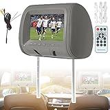 Monitor De Encosto De Cabeça De Carro De 7 Polegadas Mp5 Com Zíper Reprodutor Multimídia De Entretenimento Do Banco Traseiro Para Reprodutor De Dvd E Vídeo Grey Withoutzipper