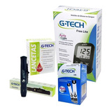 Monitor Diabetes Glicose 50 Tiras 100 Lancetas   Caneta
