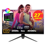 Monitor Gamer Curvo 27 Level 1ms 240hz Eled Hdr Luz Led Rgb