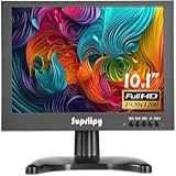 Monitor Hdmi Pequeno De 10,1 Polegadas 1920x1200 16:10 Ips Caixa De Metal Tela Lcd Suporte Hdmi Vga Av Entrada Bnc Com Controle Remoto Alto-falantes Integrados Para Câmera De Segurança De Pc Raspi