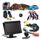 Monitor Lcd Van Caminhão Ônibus Câmera Ré Frontal 12v 24v
