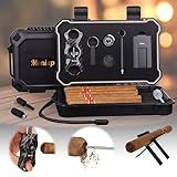 Moniup Conjunto De Caixa De Umidificador De Charuto De Viagem Com Cortador De Charuto V  Perfurador De Charuto  Suporte De Charuto  Intensificador De Gaveta De Charuto  Umidificador E Higrômetro  Caix