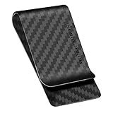 MONOCARBON Clipe De Dinheiro De Fibra De Carbono Para Dinheiro E Cartões De Crédito Clipe Para Dinheiro Para Homens Minimalistas Porta Cartões De Crédito Carteira Fosco Medium Minimalista