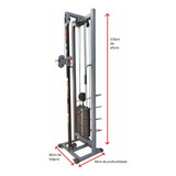 Monocross Over Polia Simples De Chão 80 Kg De Peso Academia Cor Da Estrutura Cinza escuro