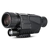 Monóculo De Visão Noturna 5X40 Com Cartão De Memória 16G Monóculo Infravermelho De Visão Noturna Com Tela De 1 5 Função De Reprodução De Fotos E Vídeos Escopos De Visão Noturna Digital Para Vigilâ