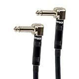 Monoprice 109447 Premier Series 1 4 Polegadas TS Cabo De áudio Macho Para ângulo Direito 16AWG 90 Cm Preto Banhado A Ouro 