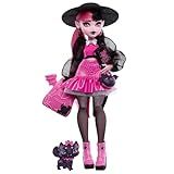 Monster High Boneca Articulável Draculaura Novo Visual Com Pet Count Fabulous E Acessórios Para Crianças A Partir De 4 Anos