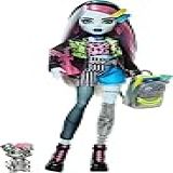 Monster High Boneca Articulável Frankie Novo Visual Com Pet Watzie E Acessórios Para Crianças A Partir De 4 Anos