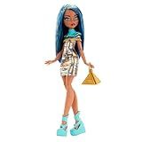 Monster High Boneca Cleo Articulável Com Vestido Dourado E Acessórios Para Crianças A Partir De 4 Anos