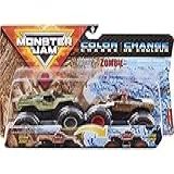 Monster Jam 1 64 Die Cast Solido Pack Com 2 Solider Of Fortune Vs Black Ops Zombie