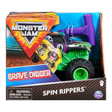 Monster Jam Escala 1 43 Spin Rippers Grave Digger Roxo