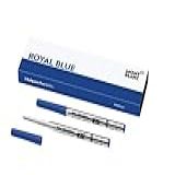 Montblanc Recargas De Caneta Esferográfica M Azul Royal 124493 Cartuchos De Recarga Com Ponta Média Para Canetas Esferográficas Montblanc 2 Refis De Caneta Esferográfica Azul