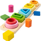 Montessori Atividade Infantil Blocos Geométricos De Encaixe