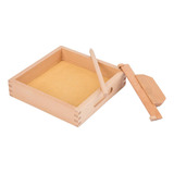 Montessori De Madeira Raspagem Sandbox Com Mesa De Areia