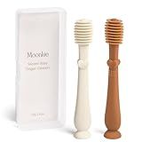 Moonkie Limpador De Língua Para Bebês  Escova De Dentes Para Bebês  Kit De Limpeza Oral Para Recém Nascidos A Partir De 3 Meses  2 Peças  Argila Marfim 
