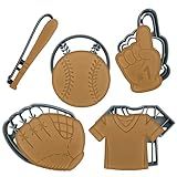 Moose Goods Conjunto De 5 Cortadores De Biscoito De Beisebol Formas E Carimbos Cortadores De Biscoito De Jérsei De Beisebol Para Suprimentos De Panificação DIY Cortador De Biscoito De Camisa De
