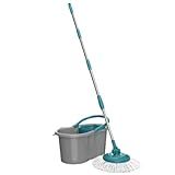 Mop Giratório 10 Litros Kit Completo 2 Refis 360 Graus Com Balde Limpeza Lava E Seca Esfregão Para Limpeza