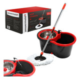 Mop Giratório Balde Cesto Inox Limpeza Esfregão 360