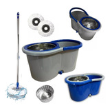 Mop Giratorio Cesto Inox 2 Refil Mopi Limpeza Rodo Magico