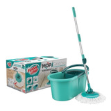 Mop Giratório Esfregão 360 Balde 12 Litros Mop8209 Flashlimp Cor Verde