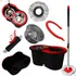 Mop Giratório Esfregão Cesto Inox + 1 Refis Esfregões Brinde